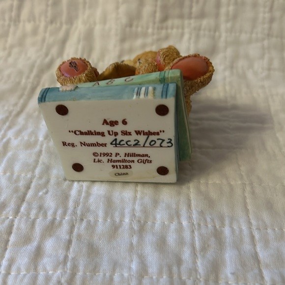 Cherished Teddie Bear Figurine- “Chalking Up Six Wishes” - Picture 5 of 9